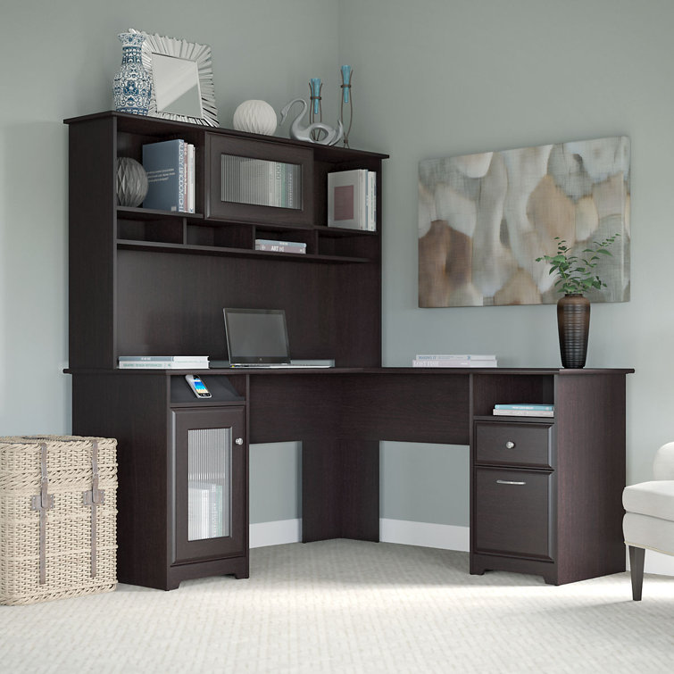 Red Barrel Studio® Hillsdale LShape Executive Desk with Hutch